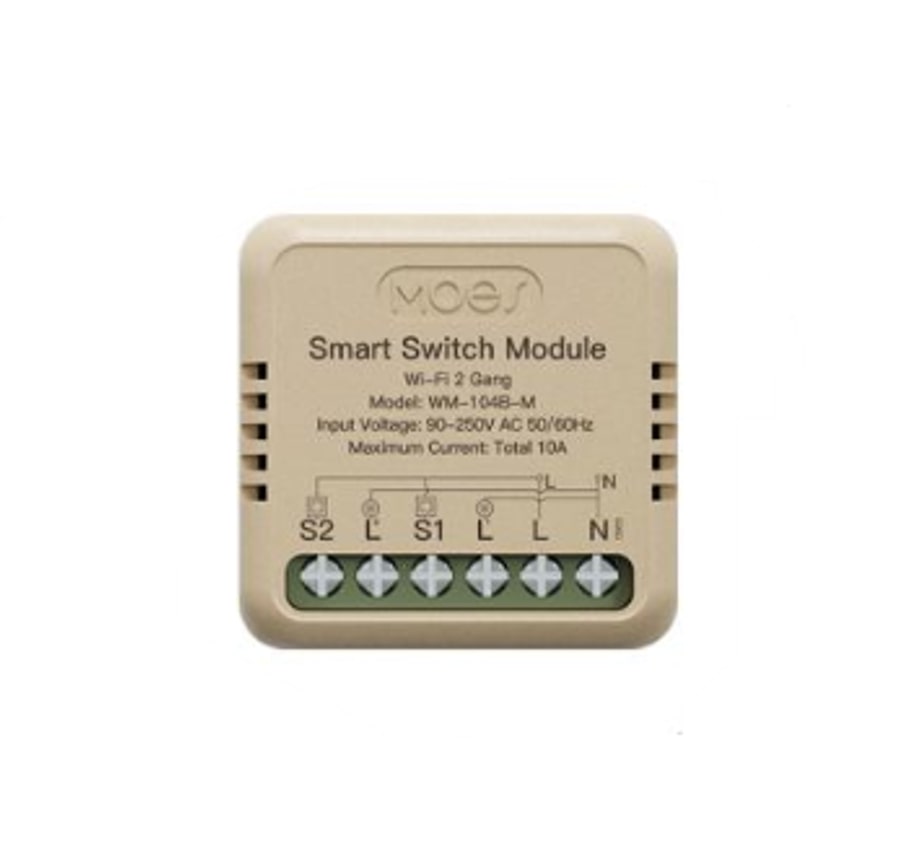 2dca4c29-d0fb-49bc-84bb-45ef01742b92 Moes Smart Relay 2 Channel Wi-Fi - Image 1