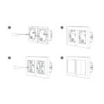 Frame for Aqara H2 switches Graphite Triple - image 3