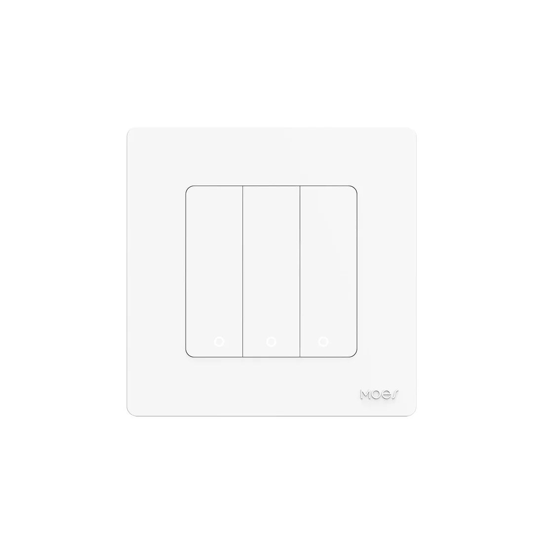 445345f1-6ca4-4e6e-862f-5fc313e13313 Moes Star Ring Zigbee Smart Switch White 3 Keys - Image 1