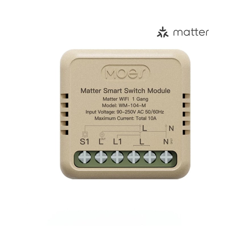 99c60a36-d65d-4731-b93c-d76aabbae3b5 Moes Smart Relay 1 Channel Matter - Image 1