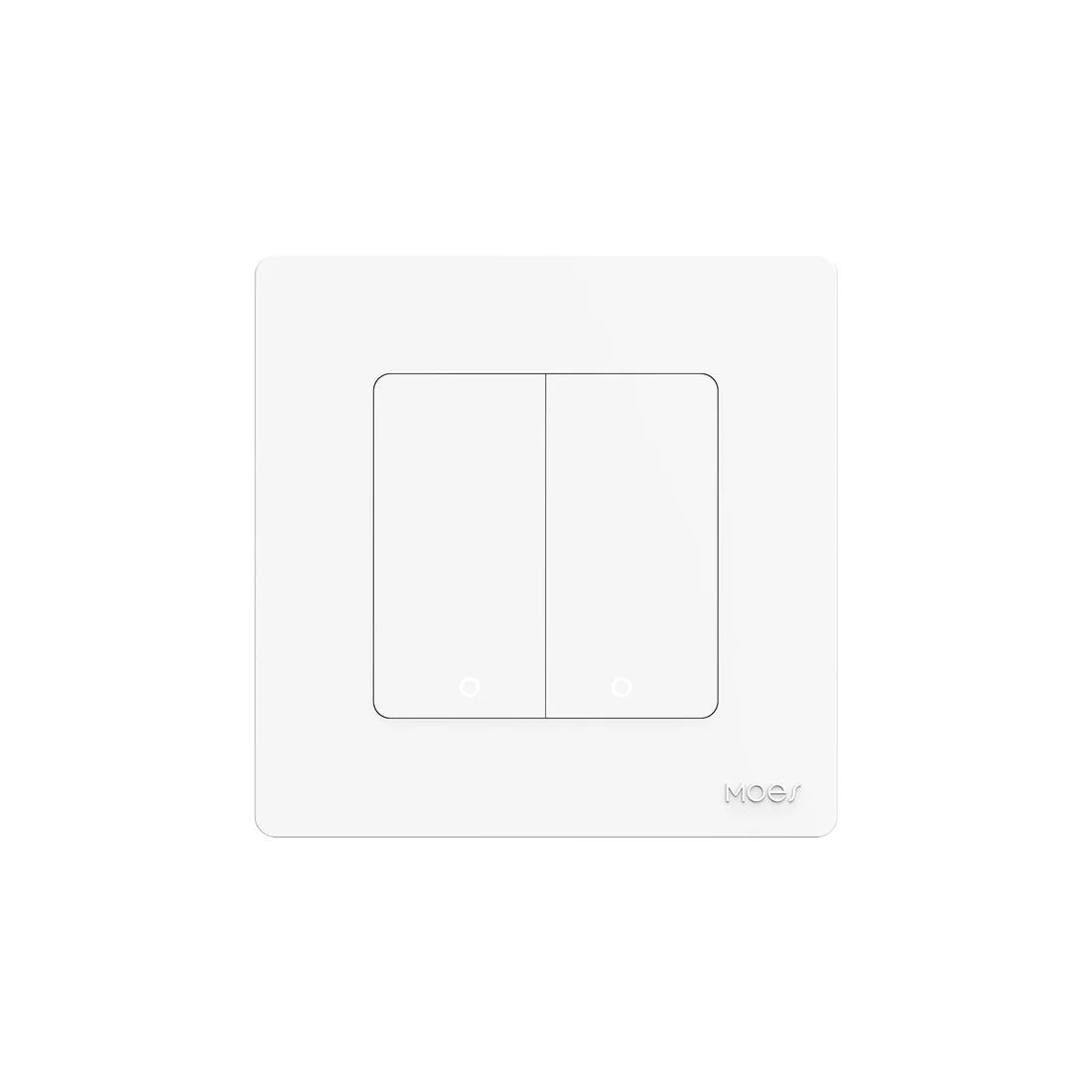 f321b488-1f41-4e03-9cdc-06a868a6cdba Moes Star Ring Zigbee Smart Switch White 2 Keys - Image 1